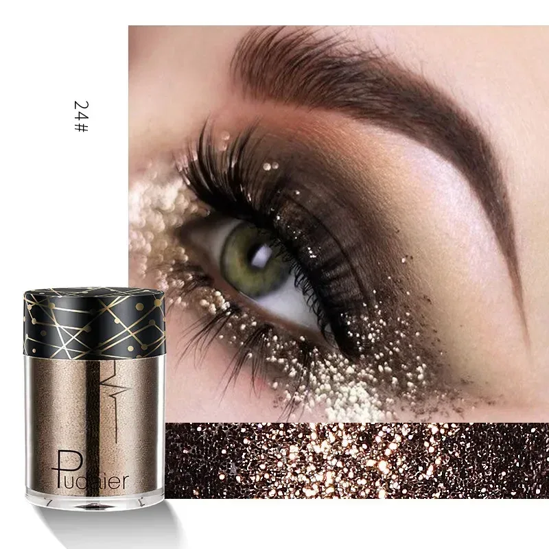 Ny Glitter Øjenskygge Professionel Makeup Monokrom skinnende Øjenskygge Pailletter Universal Party Cosmetic — image 13