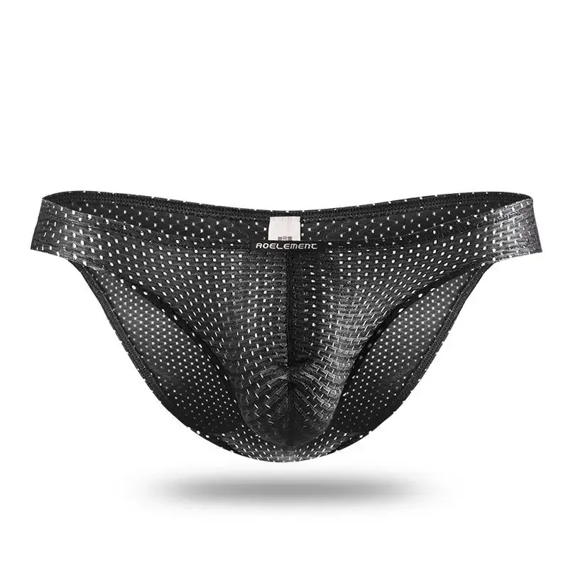 2PCS Slip stretti trasparenti in seta di ghiaccio, slip piccoli da uomo, occhi a rete, pantaloni giovanili traspiranti — image 29