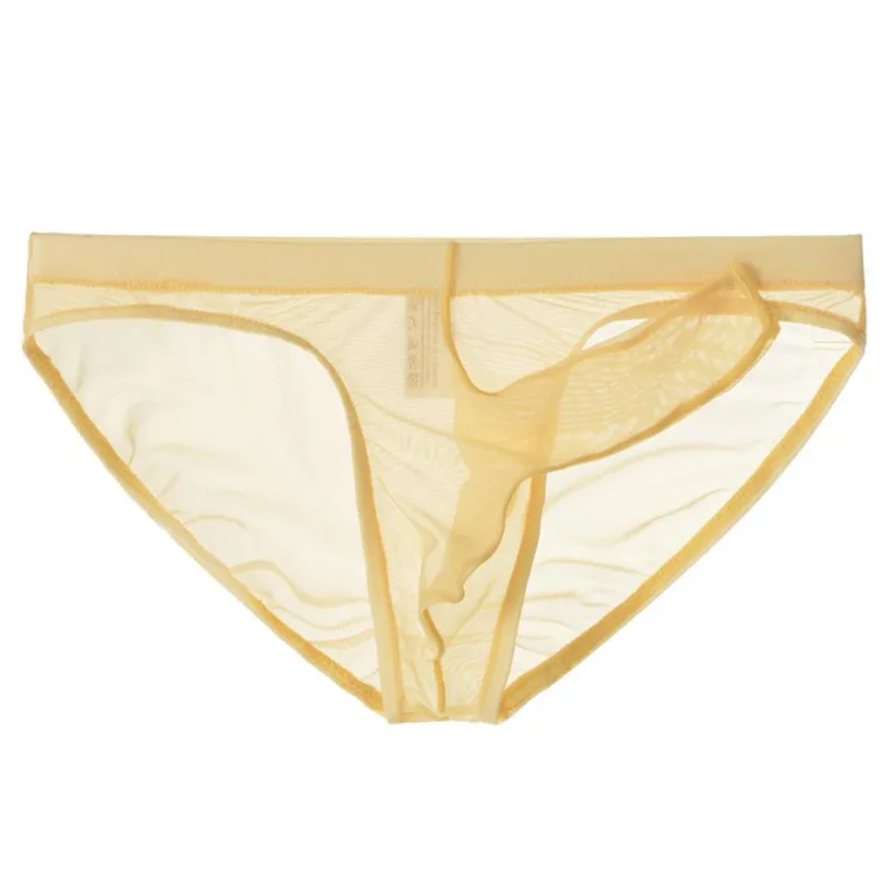 Herrunderkläder Mesh Transparent elefantnäsbyxor Tunna Lättvikts Snabbtorkande kalsonger som andas med låg midja — image 4