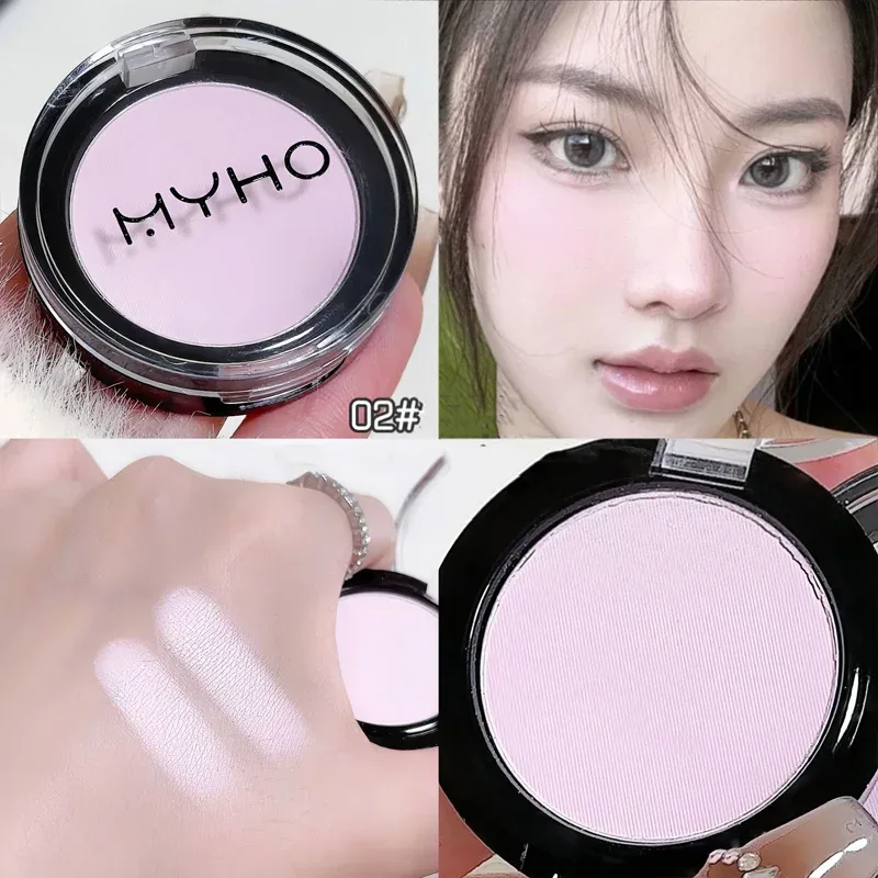 Palet Pembayang Mata Monokrom Mini Matte Smoky Biru Merah Monokrom Penyerlah Cahaya Putih Semulajadi Untuk Kontur Mata Halus Mencerahkan — image 11