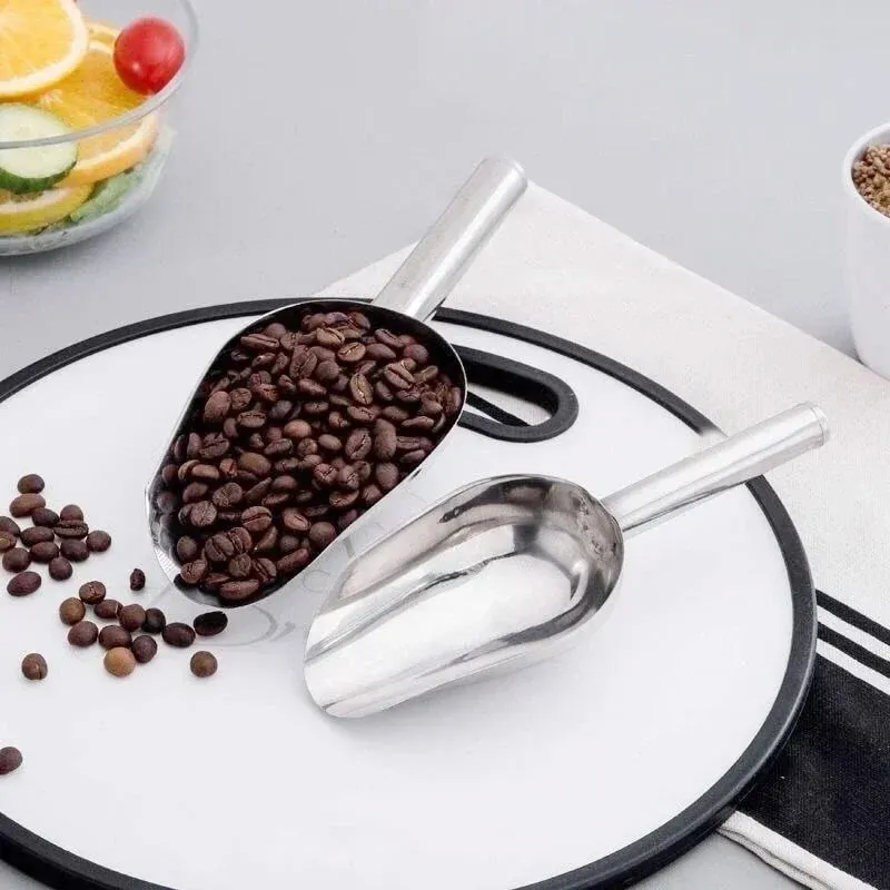 Keluli Tahan Karat Ais Kiub Scoop Bar Bufet Dapur Pesta Rempah Gula-gula Tepung Kacang Sudu Sudu Barang Kering Sudut Aksesori Dapur — image 7