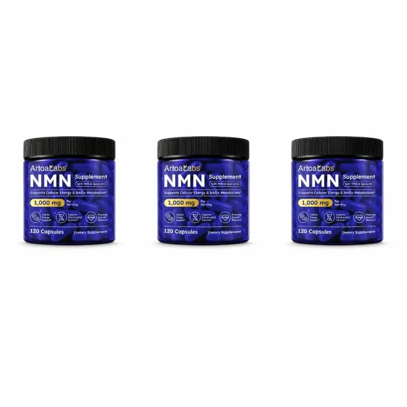 NMN Capsules NAD+ et soutien énergétique cellulaire avec TMG Quercétine Resvératrol Fonction mitochondriale et santé antioxydante 120 unités — image 9
