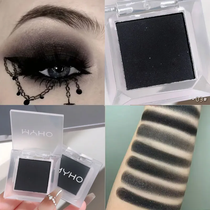 1 Pz Monocromatico Opaco Evidenziare Affumicato Ombretto Piatto In Polvere È Delicato e Durevole Naturalmente Schiarente Dopamina Occhio Shado — image 4