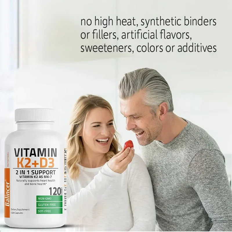 Vitamin D3 + K2(MK7) Supplement - Bone Joint Heart Immune Teeth and Skin Health Support - Non-GMO Supplement — image 5