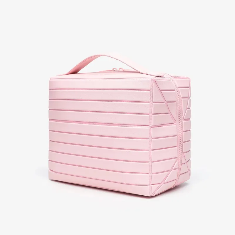 Borsa da viaggio pieghevole per trucchi Borsa da toilette grande impermeabile da appendere Organizzatore cosmetico con scomparti antigoccia per uso del trucco — image 10