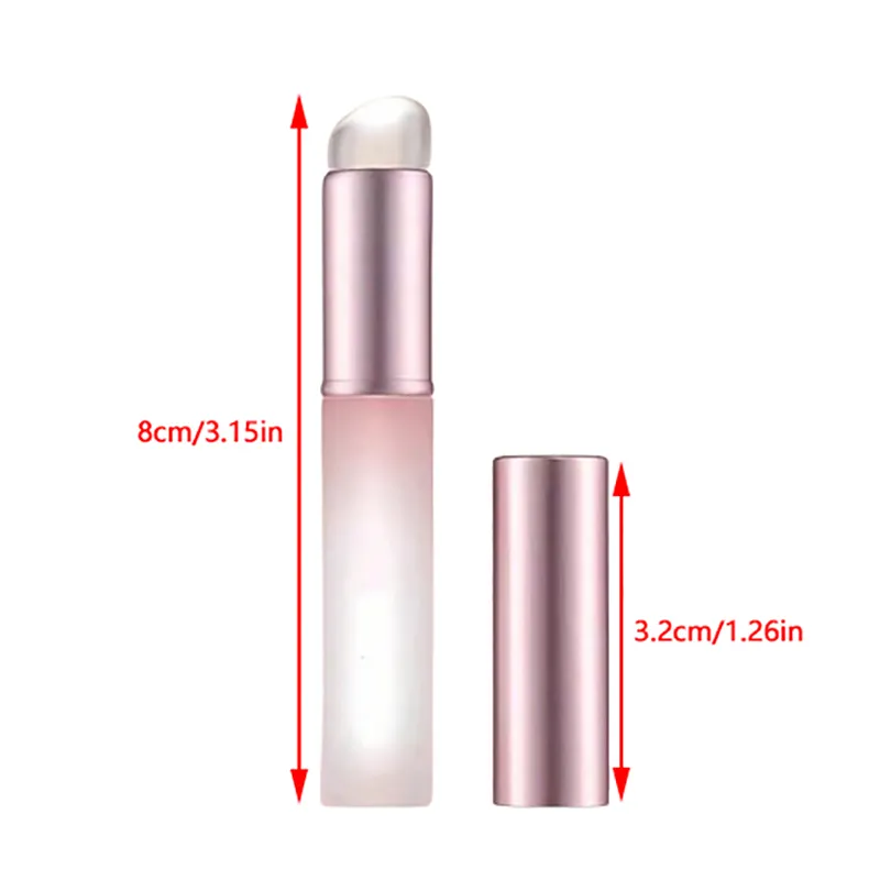 1pc Soft Silicone Lip Brush With Dust Proof Cover Round Head Lipstick Applicator Lips Makeup Tool Multi-use Brushes — image 6