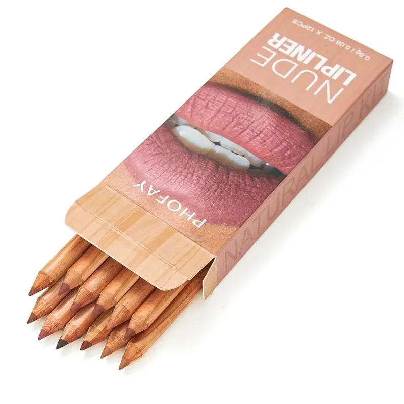 6 ชิ้น Velvet Matte Lip Liner ดินสอชุด Pigment Smooth Silky Texture ง่ายสี & Define Lip Contours daily Lip Makeup — image 25