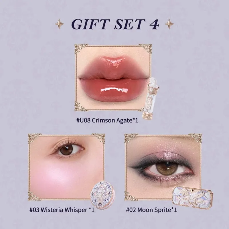 Flowerknows Knight Unicorn Collection ชุดแต่งหน้า Eye Shadow Palette ลิปสติกลิปสติก Blusher Setting Powder Matte Lipliner — image 11