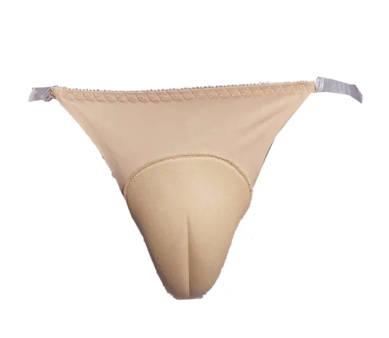 Men's Detachable Adjustable Transparent Silicone Elastic Straps T-back Camel Toe Control Thong Gaff TG Crossdresser Panty