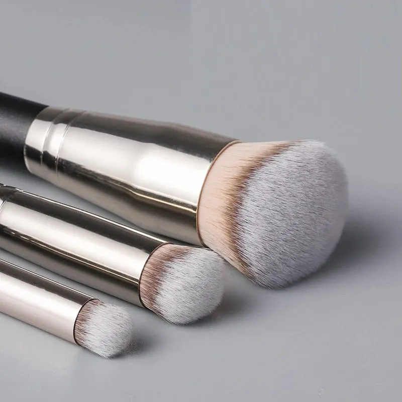 3 uds base biselada brochas de maquillaje corrector cubierta sin costuras sintético círculo oscuro crema líquida cosméticos herramienta de brocha de contorno — image 2