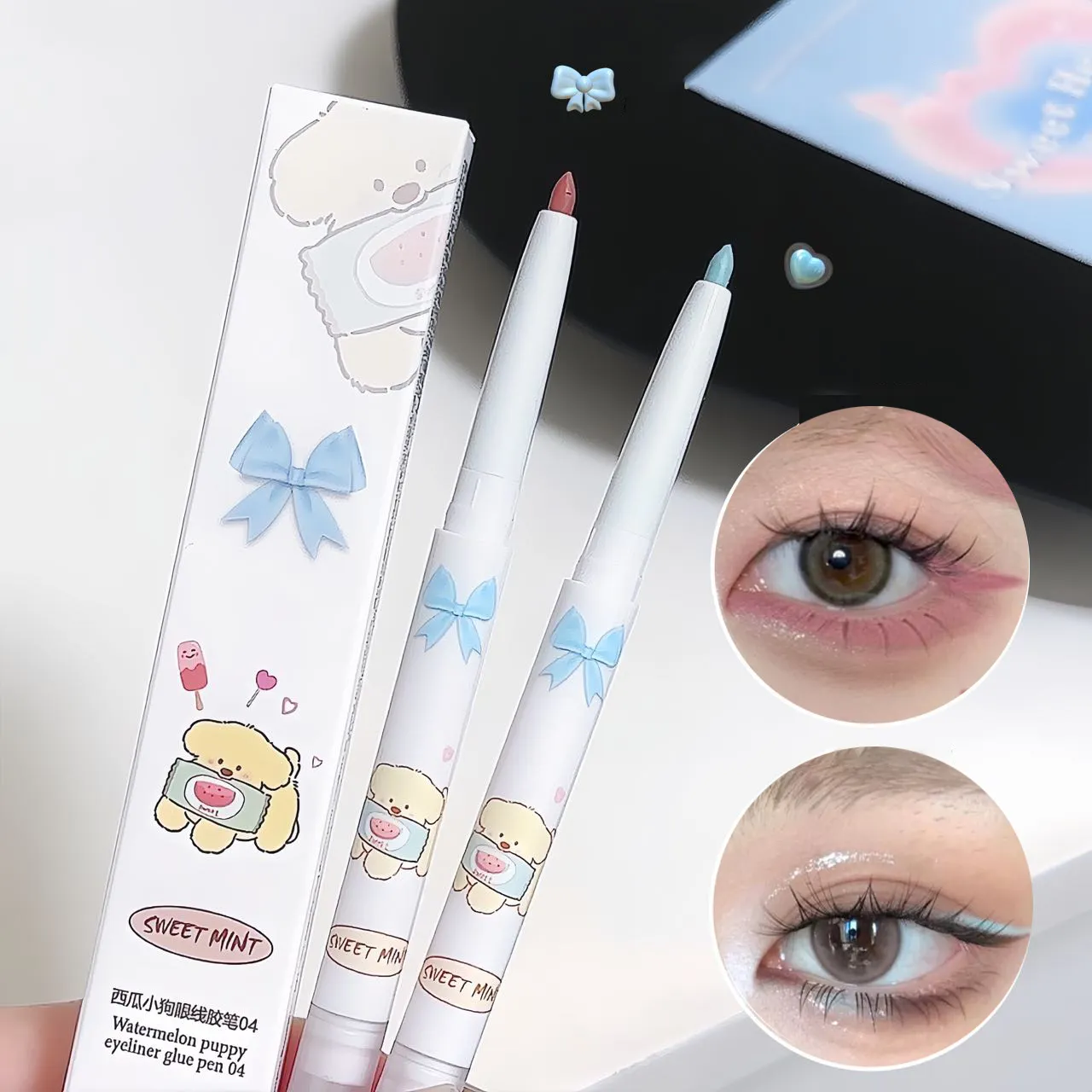 Silky Eye Liner Pensil Silkworm Shadow Pen Natural Matte Green Pink Pink Eyeliner Gel Mudah Diwarnai Alat Mekap Mata Kalis Air — image 1