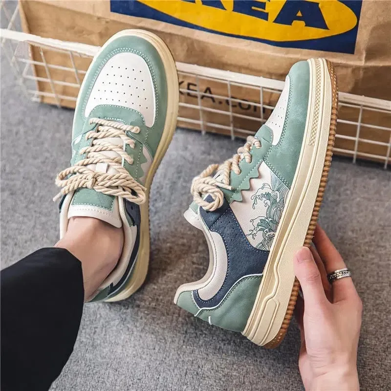 Chaussures de skateboard en toile vulcanisées confortables pour hommes, baskets décontractées assorties avec tout, chaussures d'étudiant à la mode — image 2