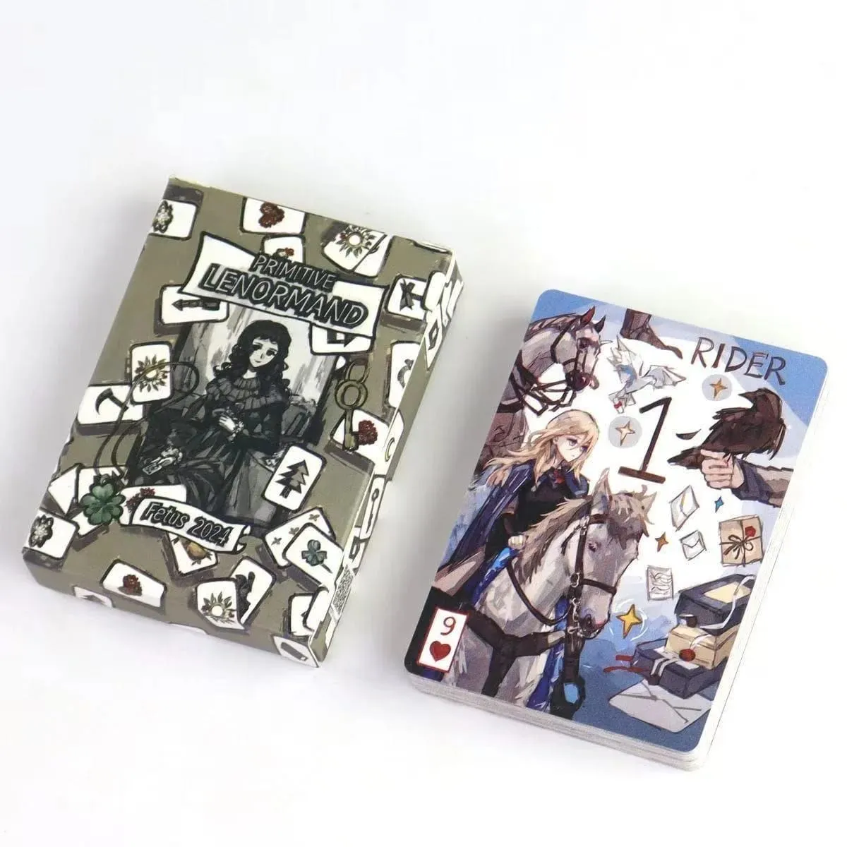 Jeu de table simple primitif Lenormand, jeu de cartes de tarot de 44 pièces pour la divination et la divination