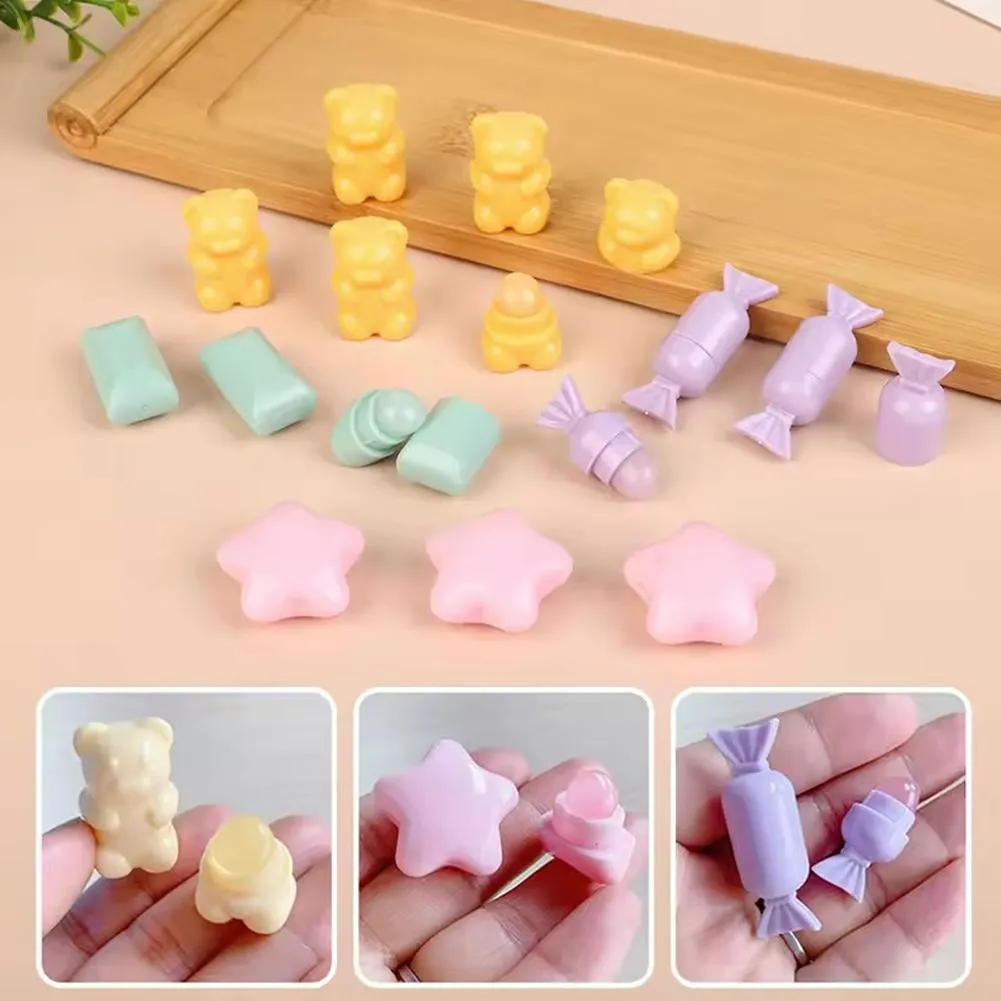 Portable Cartoon Mini Silicone Lip Brush Cute Bear Angled Concealer Brushes Lip Balm Lip Gloss Concealer Make Up Brushes — image 6