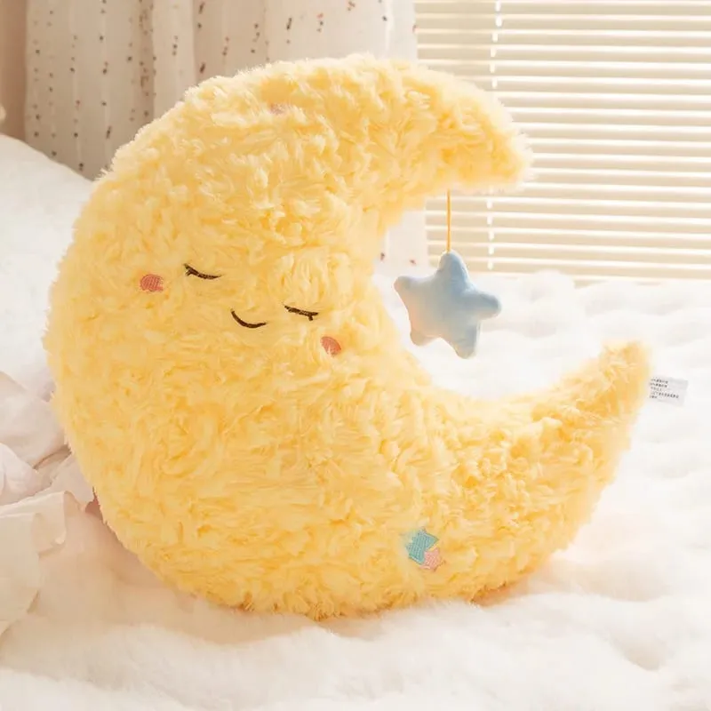 Siri Cuaca Bantal Mewah Bulan Lembut Gebu Hiasan Sofa Belakang Kusyen Hadiah Mainan Mewah Comel Untuk Hiasan Bilik Tidur Rumah Wanita