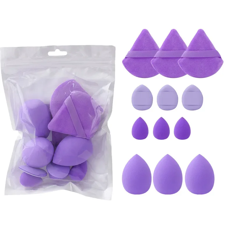 Ensemble d'éponges de maquillage douces et polyvalentes, 4Types d'outils de beauté, bouffantes de cosmétiques, sèches et humides, double usage, pour fond de teint, 12 pièces — image 6