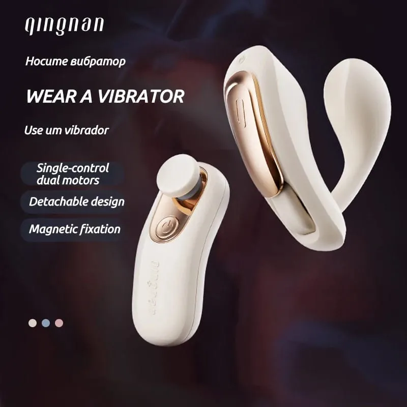 Vibratör teleskopik G-spot klitoral stimülatörü giyin Kablosuz kontrol çift flört Kadın seks oyuncakları U-vibratör G-spot Seks mağazaları