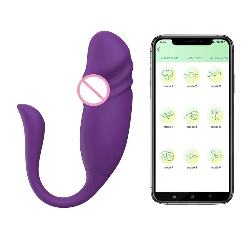 App Uzaktan Kumanda G Noktası Vibratörler Uzun Mesafe Sokma Titreşimli Yumurta Klitoral Stimülatörü Cinsel Zevk Seks Oyuncakları Kadınlar için