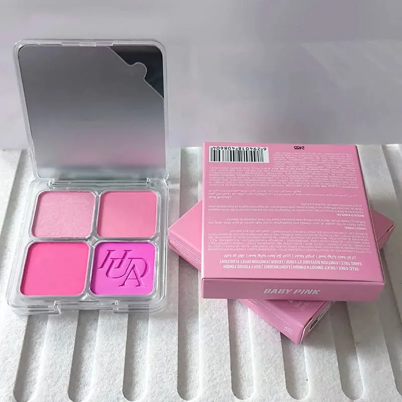 Populaire lipgloss is glad en gemakkelijk aan te brengen Matte non-stick cuppoeder is fijne en langdurige make-up 4 kleuren Blusher-product — image 17