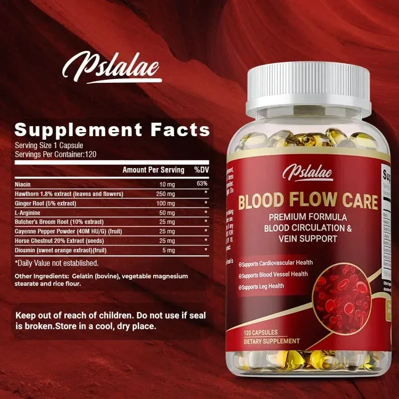 Blood Flow Care Supplement - Supporting Blood Circulation Promotes Leg Vein Heart Blood Vessel and Cardiovascular HealthSuppl — image 3