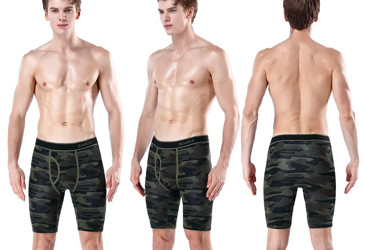 3pcs Front Opening Print Boxers For Man Underware Cotton Camouflage Men's Panties Shorts Family Sexy Male Underpants Sports — image 7