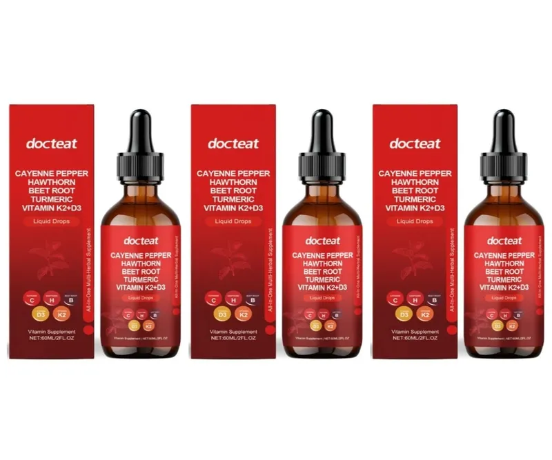 Docteat Vitamin Drops K2 + D3 Liquid Supplement with Cayenne Pepper and Hawthorn Helps Maintain Good Health 60 ML — image 9
