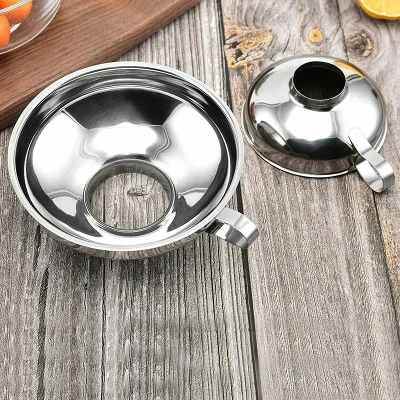 Entonnoir de cuisine en acier inoxydable de qualité supérieure, conception à grande bouche pour la mise en conserve de confiture, d'huile et de liquide, à usage domestique — image 2