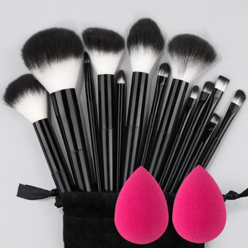 13 ชิ้น Soft Fluffy ชุดแปรงแต่งหน้าสำหรับเครื่องสำอางค์ Foundation Blush Powder อายแชโดว์ Kabuki ผสมฟองน้ำแต่งหน้าไข่ — image 13