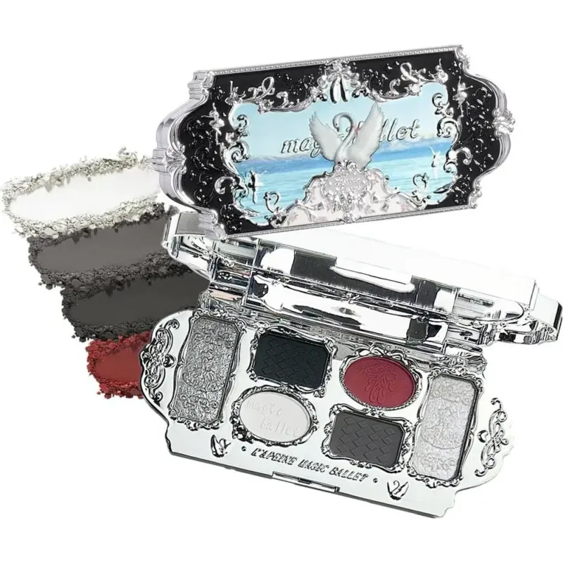 Palette de fard à paupières de Ballet magique, Palette de fard à paupières de Ballet de cygne, mat, fin, scintillant, perle, pour le visage, paillettes — image 9