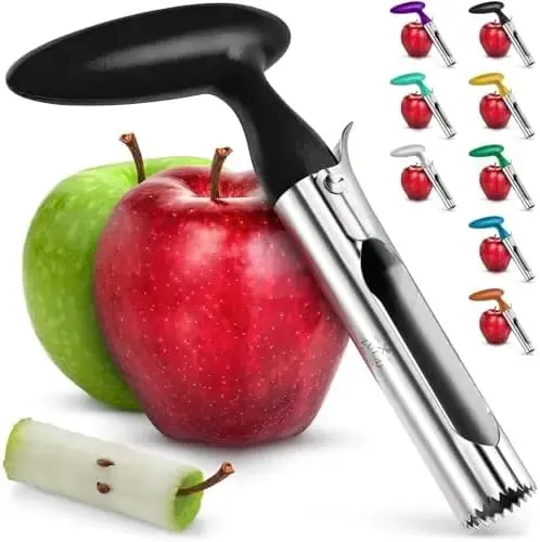 1PC Premium Kuchyně z nerezové oceli Apple Corer Tool Ultra Sharp Snadné použití a čištění Odolný odstraňovač ovocných jader — image 10