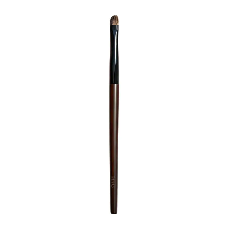 Rl113 pincel de maquiagem artesanal profissional, pincel de delineador de ângulo plano, macio, weasel lynx, cabelo, ébano, cabo de madeira, pincéis de maquiagem