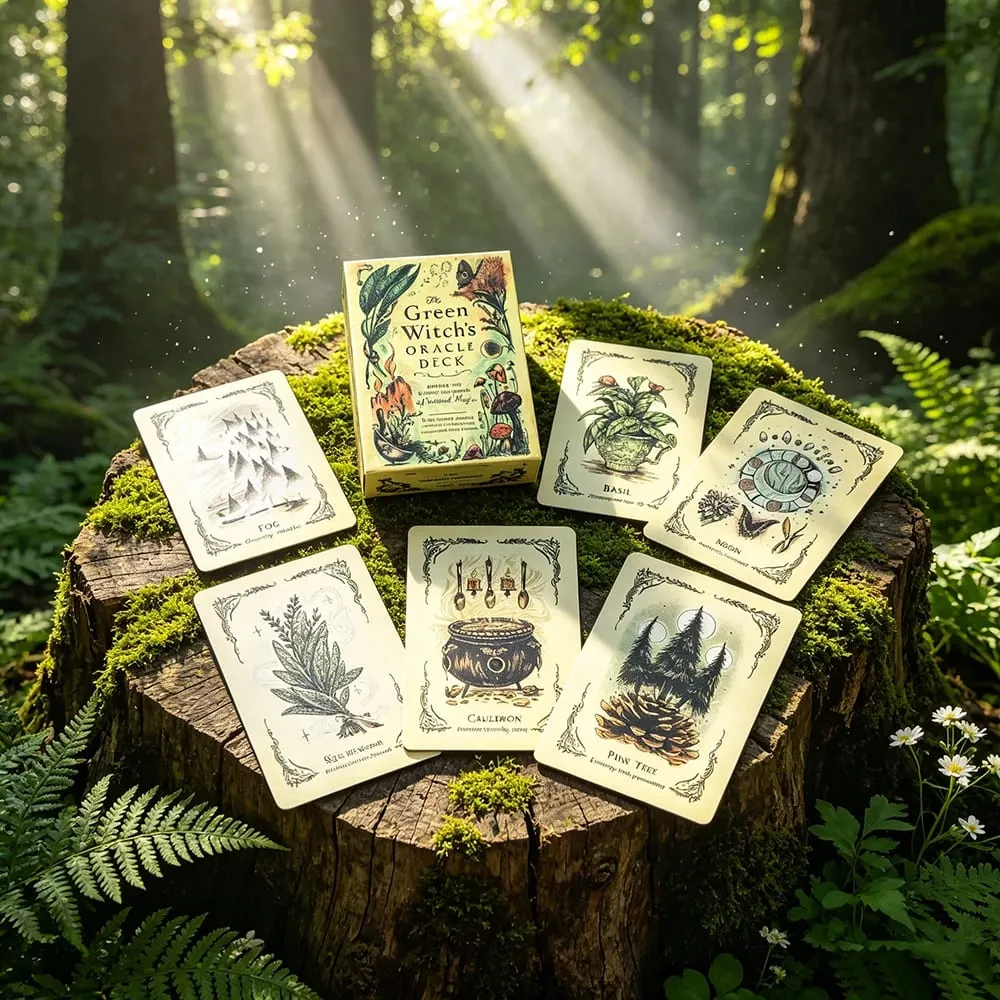 The Green Witch's Oracle Deck Natural Plant Magic Oracle Cards Divination Fortune Telling Card Game Spiritual Reading