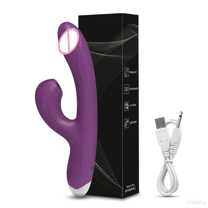 Sucking Vibrator for Women Vacuum Clitoris Stimulator Clit Sucker 2 In 1 G Spot Dildo Female Sex Toy Adults Goods