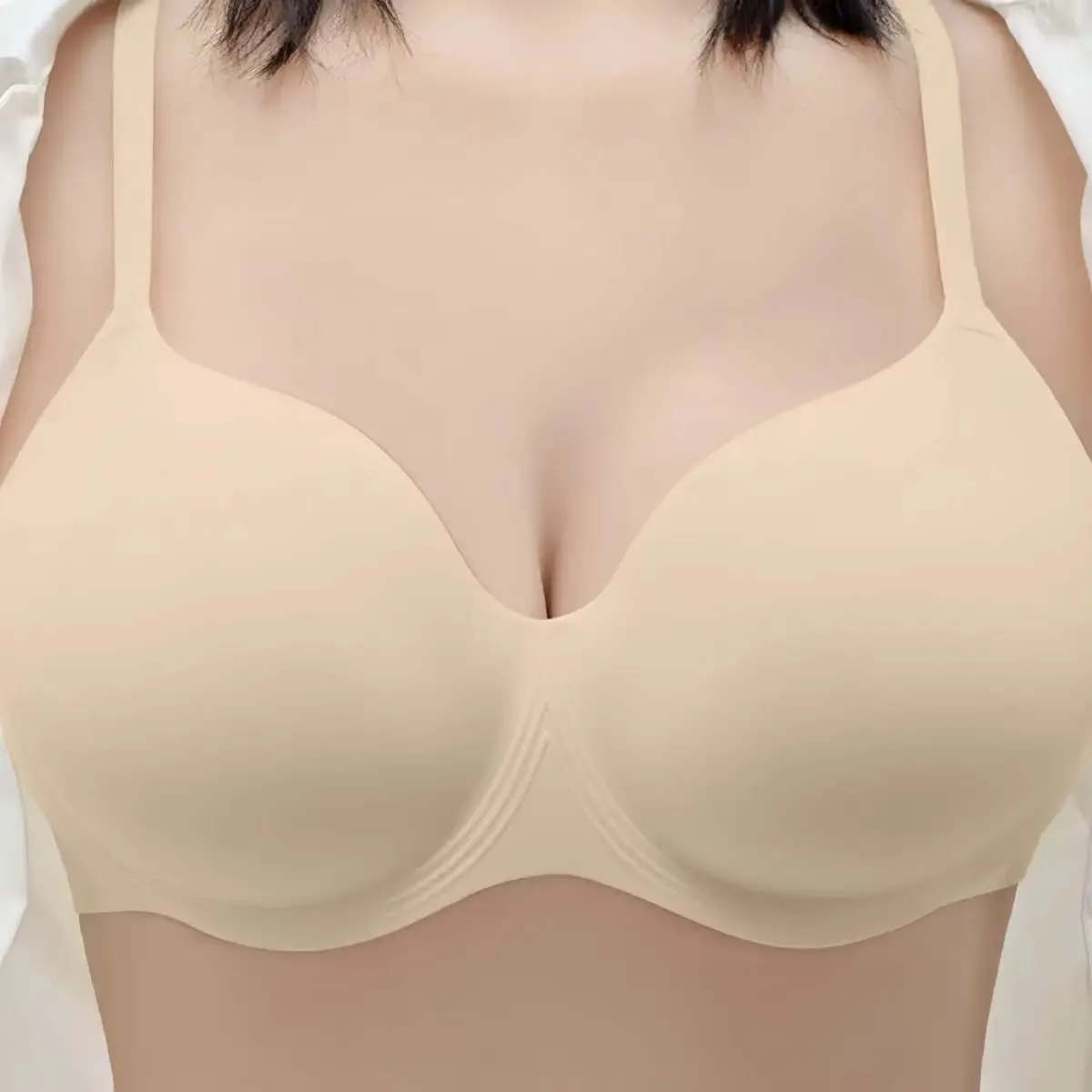 Bra Tekan Ke Atas Ultra Tebal 12CM untuk Bra Kecil Lif Tanpa Wayar Lancar Anti-Kendur Sokongan Lembut Pakaian Bra Halimunan — image 2
