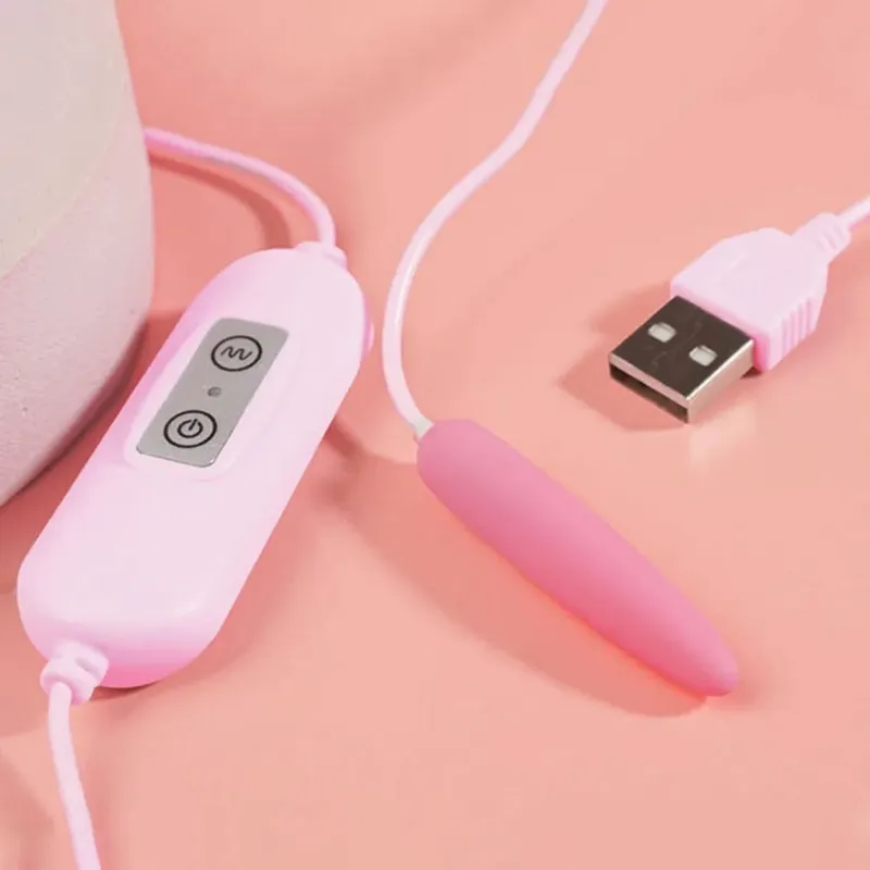 USB Power Penis Vibrator Fjernbetjening Vibrerende Urethra Æg Kærlighed Klitoral G-Spot Stimulatorer Sexprodukt Sexlegetøj til mand — image 6