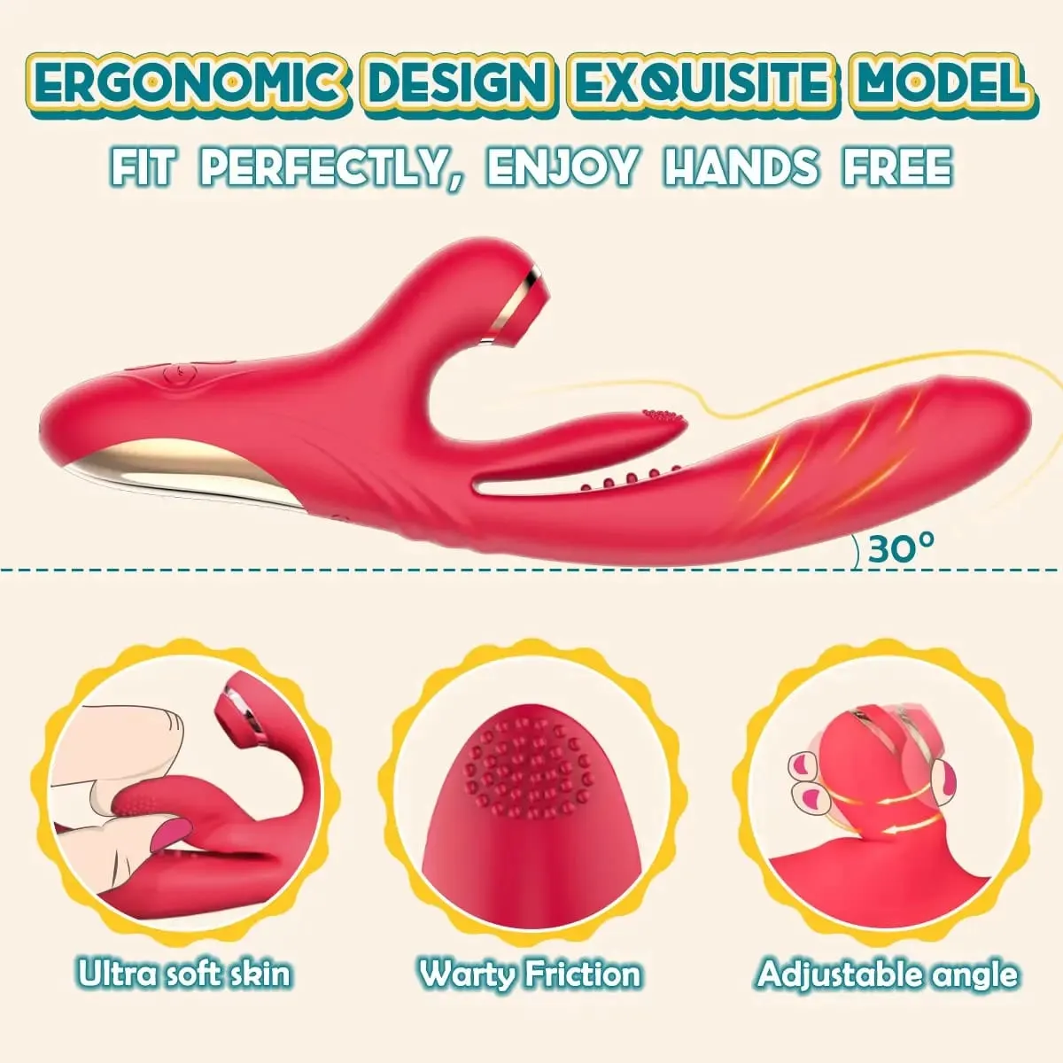 2 em 1 poderoso batendo batendo vibrador feminino para clitóris masturbação aquecimento empurrando vibrador para mulher sext brinquedo para adulto — image 4