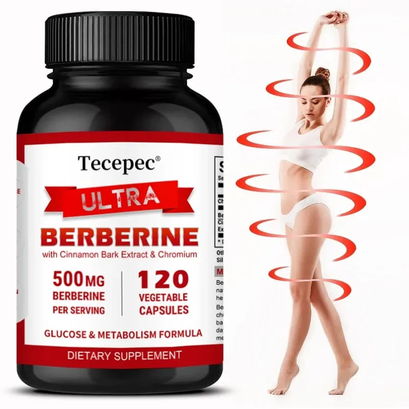 Kapsul Berberine HCl 500mg dengan Ceylon Cinnamon Menyokong Metabolisme Kolesterol GI Kardiovaskular & Kesejahteraan Imun Harian — image 1