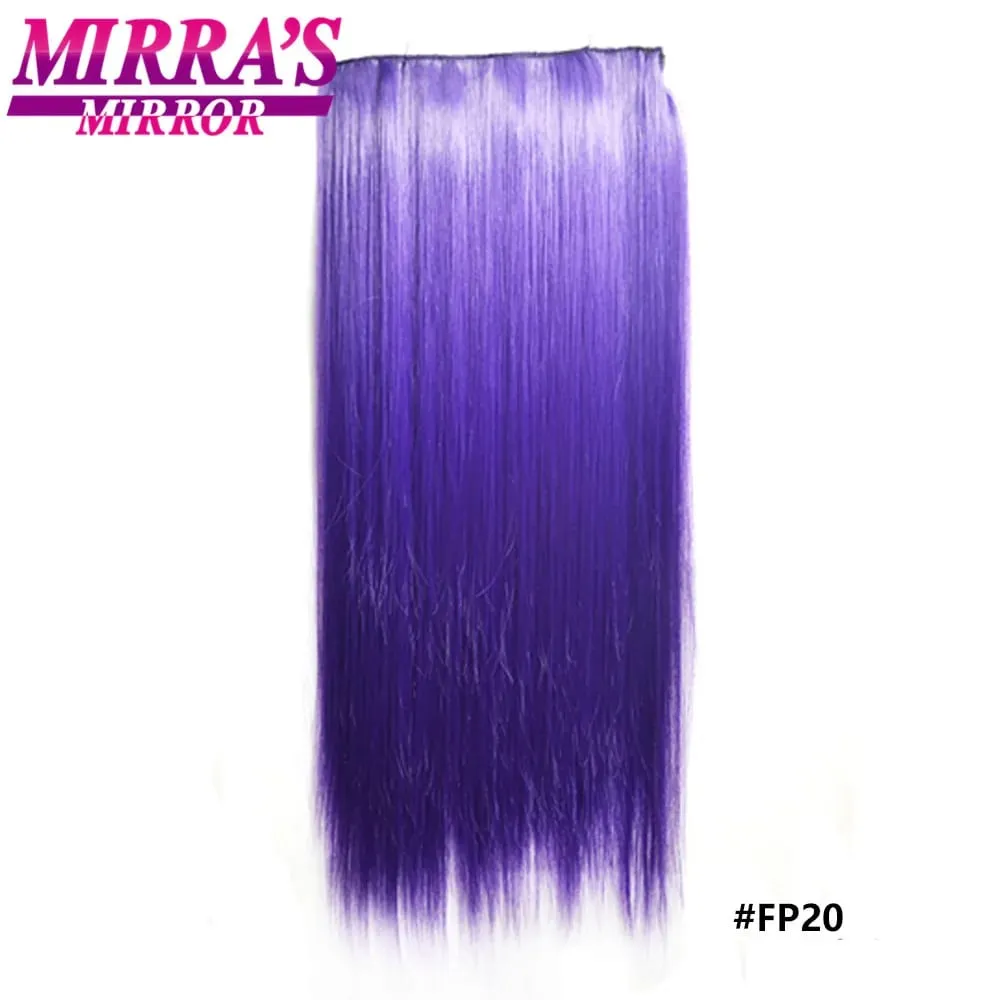 Clip In Hair Extensions With Clips Hairpieces Synthetic Extension False/Fake Hair Blonde Eunice Hair Long Hair Pieces Red Pink — image 24