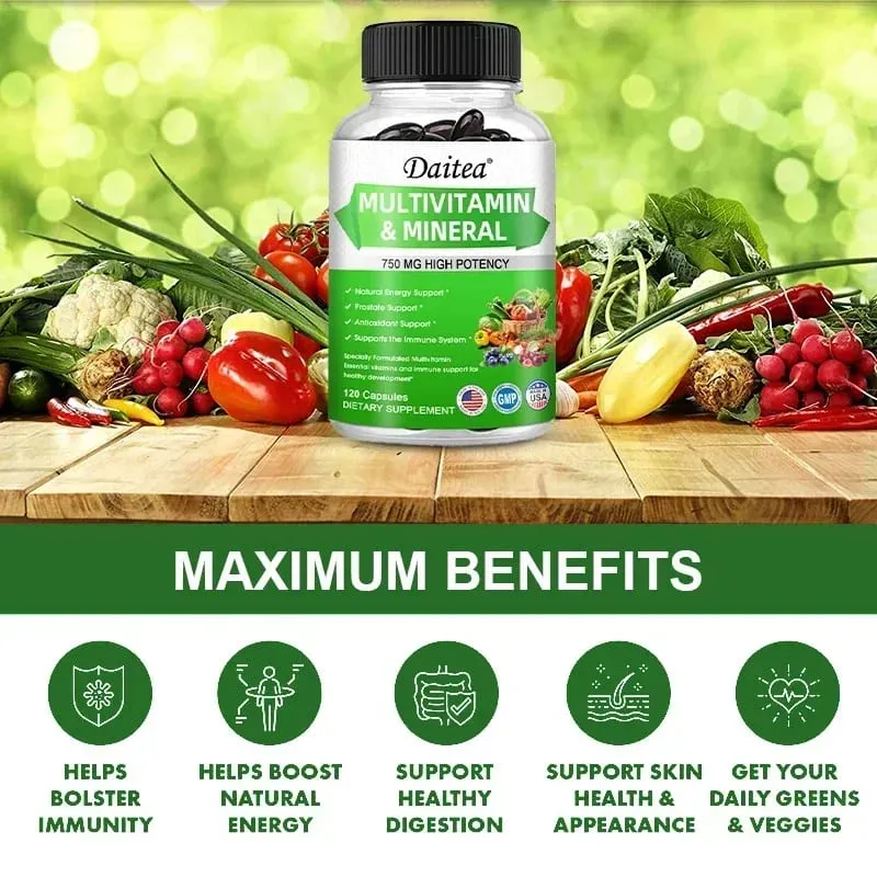 Multivitamin Capsules with Mineral Supplement To Provide Energy Prostate Skin and Eye Health Immune Support for Women and Men — image 4