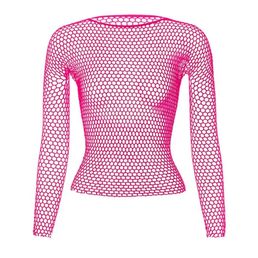 Women Sexy Lingerie Costumes Bodystocking Night Dress Nightwear Hollow Out Fishnet Long Sleeve Tops Base Tanks Underwear — image 10