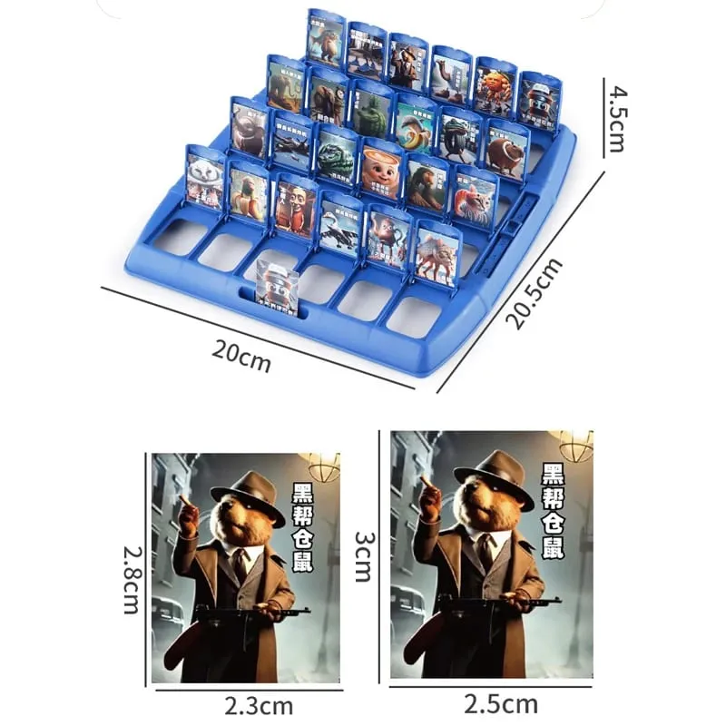 Teka Siapa Saya Teka Permainan Papan 2‑Permainan Kad Watak Interaktif Pemain Permainan Teka-teki Dulang Mudah Alih Permainan Desktop Pesta Keluarga — image 6