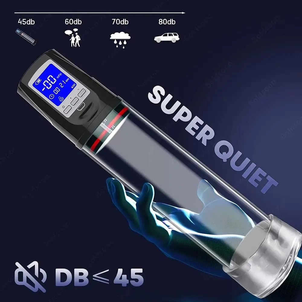Bomba de pene eléctrica automática, masajeador de succión al vacío masculino, retraso de ampliación, pantalla LED, masturbación, Juguetes sexuales para adultos para hombres — image 6