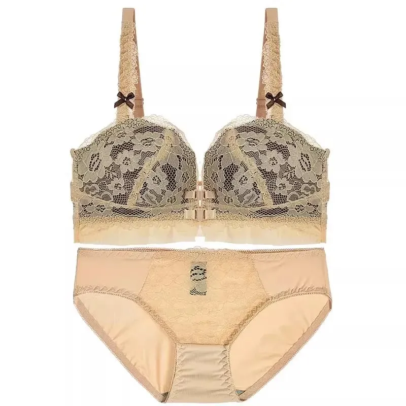 YUQI's Front Button Wireless Bra Set - Bezešvé spodní prádlo se zesíleným Lift & Shape pro ženy | Zeštíhlující a sexy design — image 2