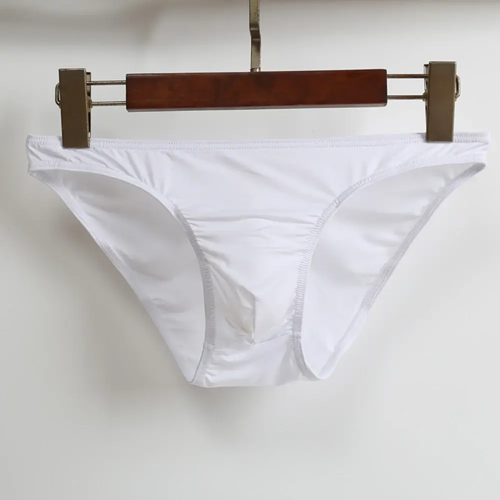 Uomini sexy rigonfiamento slip slip mutande mutandine bikini tinta unita slip trasparenti intimo pompa uomo mutandine lucide — image 8