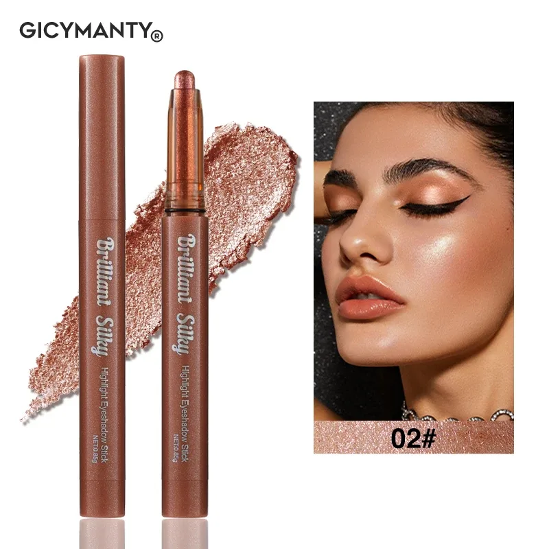 Sparkle Eyeshadow Stick Highlight Eye Pencil Shimmer Pearl Długotrwały wodoodporny, wielofunkcyjny makijaż oczu Beauty — image 9