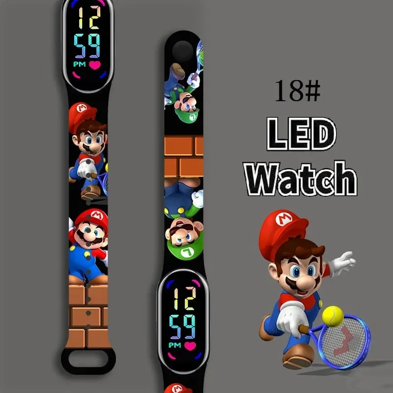 ساعة LED للأطفال تعمل باللمس، ساعة رقمية بحزام سيليكون مقاومة للماء، ساعة يد رياضية للبنين والبنات هدية عيد ميلاد للأطفال — image 1
