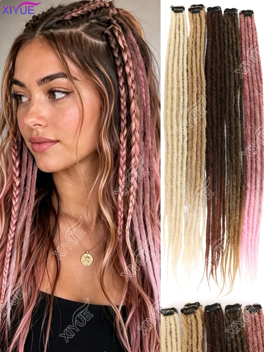 Syntetické BB Clip Dreadlock prodlužování vlasů Dreadlock Extensions Hip-hop Ombre prodlužování vlasů Styl African Tribe — image 2