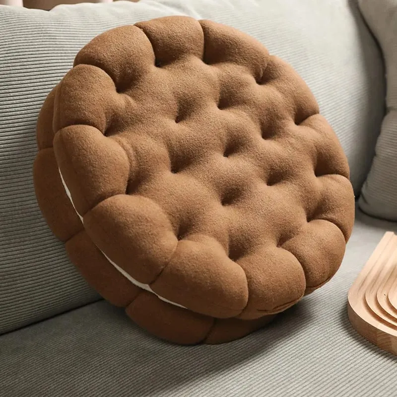 Echtes Keks-Form-Plüschkissen, weiches kreatives Kissen, Stuhl, Autositz-Pad, dekoratives Keks-Tatami-Rückenkissen, Sofa, Zuhause — image 13