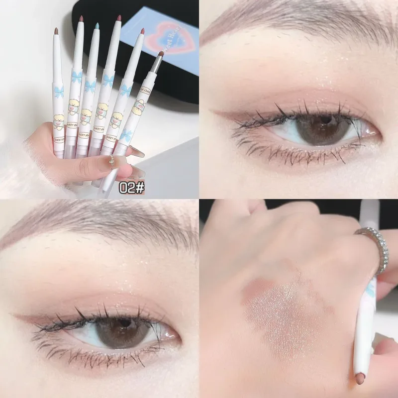 Silky Eye Liner Pensil Silkworm Shadow Pen Natural Matte Green Pink Pink Eyeliner Gel Mudah Diwarnai Alat Mekap Mata Kalis Air — image 8