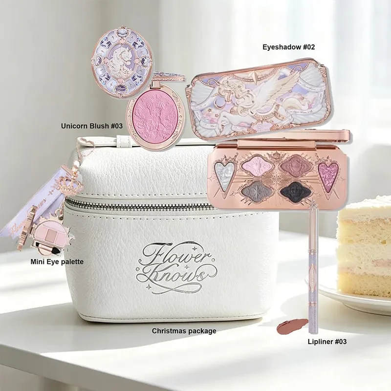 Flower Knows แต่งหน้าชุด Swan Ballet คอนซีลเลอร์ Palette นูน Blusher Shine ลิปสติกชุดพร้อมกระเป๋า THE SWEETIE BEAR Bunny Garden — image 16